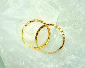 Pendientes oro amarillo 750 criollo 17 mm oro 18 quilates *redondos* 👍filigrana y delicados - Imagen 1 de 5