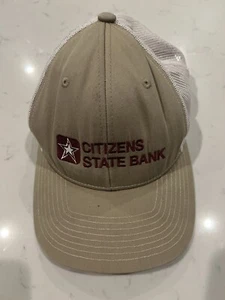 Baseballmütze Kappe Citizens State Bank Druckknopflasche Netz braun Einheitsgröße verstellbar - Bild 1 von 5