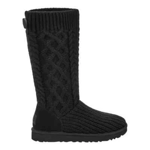 Women's UGG Classic Cardi Cabled Knit Black Many Sizes New In Box Save Big - Picture 1 of 5