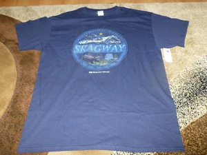 Skagway Alaska Large Tee Shirt 100% Cotton Princess Cruise Ship by Gilden - Picture 1 of 5