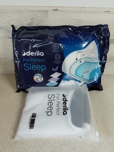 Almohada de espuma viscoelástica Derila 50x30x10 cm soporta columna vertebral y cuello con funda de almohada ¡Nueva! - Imagen 1 de 7