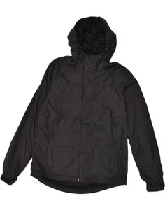 MOUNTAIN WAREHOUSE Mens Hooded Windbreaker Jacket UK 34 XS Black Polyester AZ29 - Picture 1 of 4