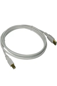 Monoprice 6-Feet USB 2.0 A Male to B Male 28/24AWG Cable, (silver Plated), White - Picture 1 of 1