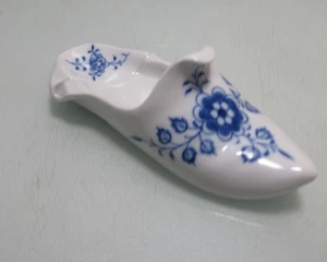 Schuh Pantoffel Glücksschuh Meißen blau weiß 3 Schleifstriche  (VR) - Picture 1 of 4