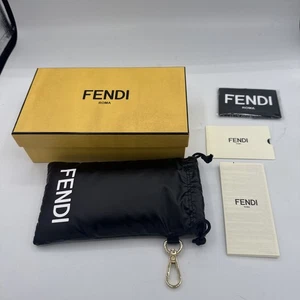 NEU echt Fendi Roma Sonnenbrille Brillenbox schwarz weiches Etui Stoff - Bild 1 von 2