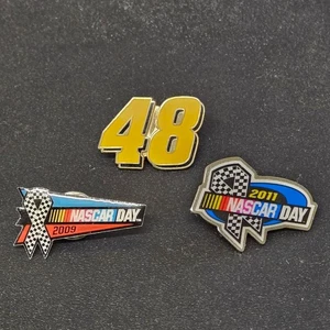 NASCAR Day Pin Lot 2009 2011 With Yellow 48 Jimmie Johnson Racing Pins Set - Picture 1 of 8
