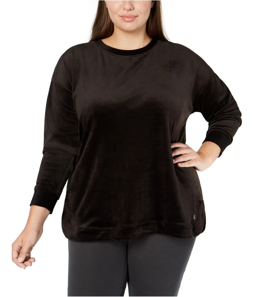 Suéter suéter de terciopelo Ideology para mujer, negro, mediano Foto 1 de 1