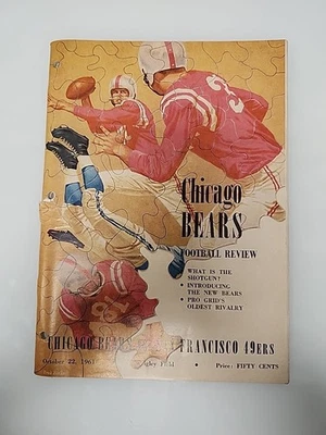 1961 Vintage Chicago Bears Vs. San Francisco 49ers Program Oct. 22, 1961 Ditka  - Image 1 of 4