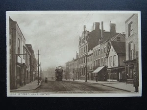 Essex Colchester HEAD STREET showing TRAMWAY c1910 Postcard - Picture 1 of 3