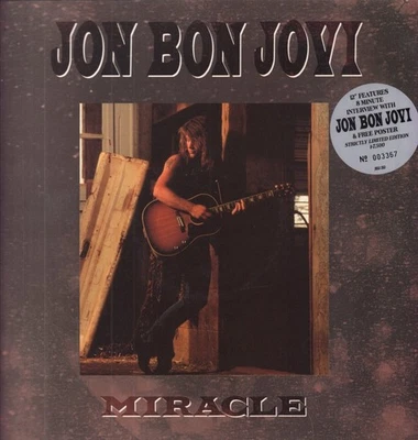 Jon Bon Jovi Miracle 12" vinyl UK Vertigo 1990 limited edition of 7500 copies 3 - Image 1 of 4
