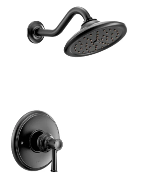 Moen UT3312BL Belfield M-CORE Eco-Perform Shower Trim Kit Matte Black B305