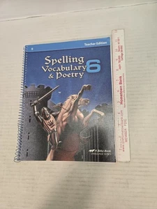 Abeka Spelling Vocabulary & Poetry 6 Teacher Edition w/CD FREE SHIPPING - Picture 1 of 4