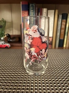 Vintage Haddon Sundblom Weihnachtsmann 1960 Reproduktion Glas Coca-Cola - Bild 1 von 5