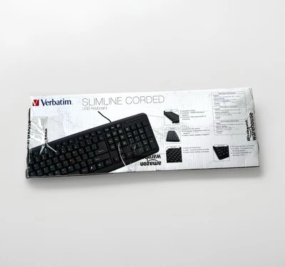 Keyboard Verbatim Slimline USB Corded - Open Box - Free Shipping! Model 99201 - Image 1 of 4