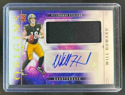 2025 Origins Will Howard Rookie Jumbo Jersey Auto RC #RJJ-WHD Steelers - Image 1 of 2