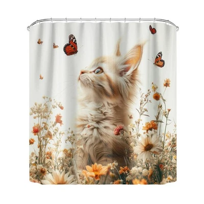 Cortina de Ducha Bosque Rústico 72" para Baño Lodge Cabaña Decoración Campo 12 Ganchos Foto 1 de 4