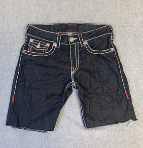 True Religion Shorts Herren 32 jeansblau Logo Taschen Cut-Off Bermudas - Bild 1 von 14
