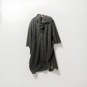 Wunderschöner Trachtenmantel von Lodenfrey Gr 38 Anthrazit mit Kapuze 38-42 - Bild 1 von 10