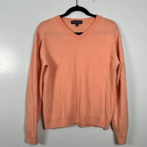 Suéter Hart Schaffner Marx L Extra Fino Lana Merino Cuello en V Suave Melocotón  - Imagen 1 de 9