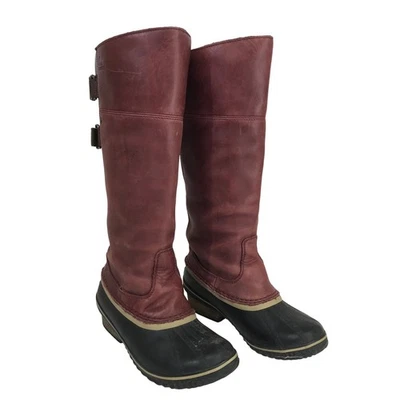Botas de montar Sorel para mujer de cuero borgoña SLIMPACK de invierno talla 7,5 nl2557-628 Foto 1 de 4