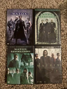 THE MATRIX 4-Movie Collection (Reloaded, Revolutions, Resurrections) 4 DVDs MINT - Picture 1 of 1