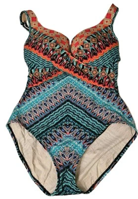 Traje de baño moldeador Miraclesuit talla 12 * 1 pieza "Casbah Escape" con aros   Foto 1 de 4