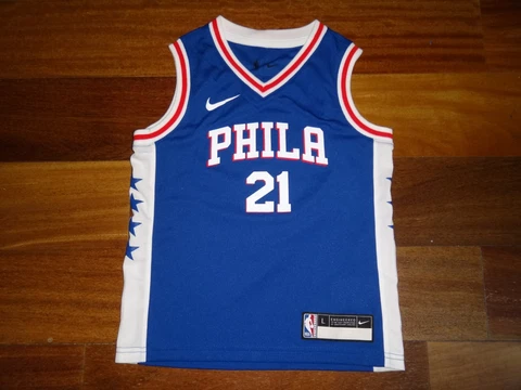 Preschool L (7) Nike Joel Embiid Philadelphia 76ers Icon Edition Jersey Cover