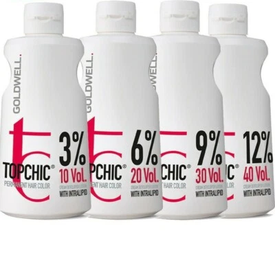 Goldwell Top Chic Crema Desarrollador Loción Peróxido 1000ml 3% 6% 9%12% Polvo