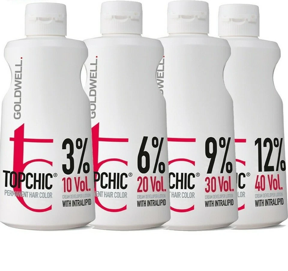 Goldwell Top Chic Cream Developer Lotion Peroxide 1000ml 3% 6% 9%12% Powder  - image 1 of 1