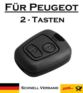 1x Autoschlüssel Gehäuse für Peugeot - Ersatz 2 Tasten PKW Fernbedienung KS25 - Picture 1 of 5