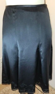 Tahari ASL Women's 100% Silk A-Line Skirt-Knee Length-Size 12-Lace Bottom-Lined - Picture 1 of 5