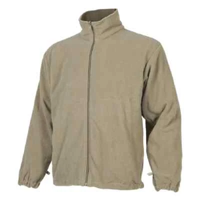 TRU-SPEC 2465 Polar Fleece Jacket Zipper Front Moisture Wicking Tan Free Ship - Image 1 of 2