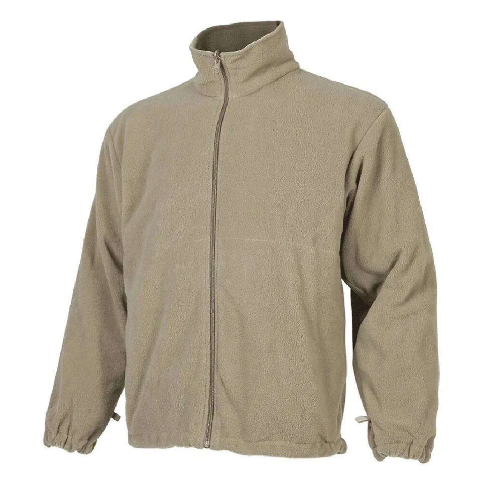 TRU-SPEC 2465 Polar Fleece Jacket Zipper Front Moisture Wicking Tan Free Ship - Image 1 of 2