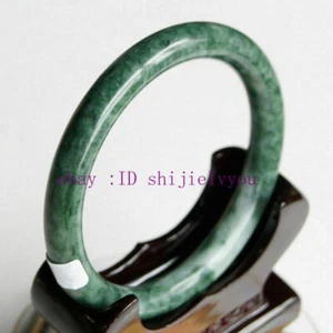Certified 100%Genuine Natural Green A Jade Bangle China Jadeite Bracelet 54~64mm - Picture 1 of 11