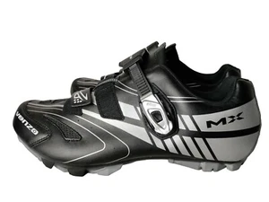 Venzo MX Men 12 Cycling Shoes Black Silver Bicycling Shoe - Picture 1 of 8