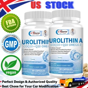 Urolithin A Supplement 1500mg  with NAD+, CoQ10, Omega-3 & Probiotics - Picture 1 of 6