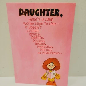 Hallmark Pink For Daughter Happy Birthday Greeting Card CLEAN - Picture 1 of 3