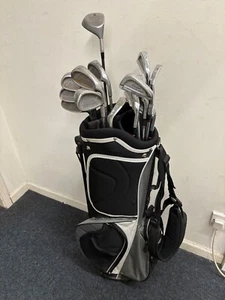 Lot of used golf clubs / 2 Iron sets & Prosimmon driver - 18 clubs in total +Bag - Picture 1 of 5