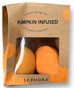 Sephora Pumpkin Infused 2 Piece Sponge Set NIB - Picture 1 of 4