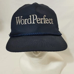 Vintage Wordperfect Snapback Blue Cap One Size in sehr gutem Zustand - Bild 1 von 22