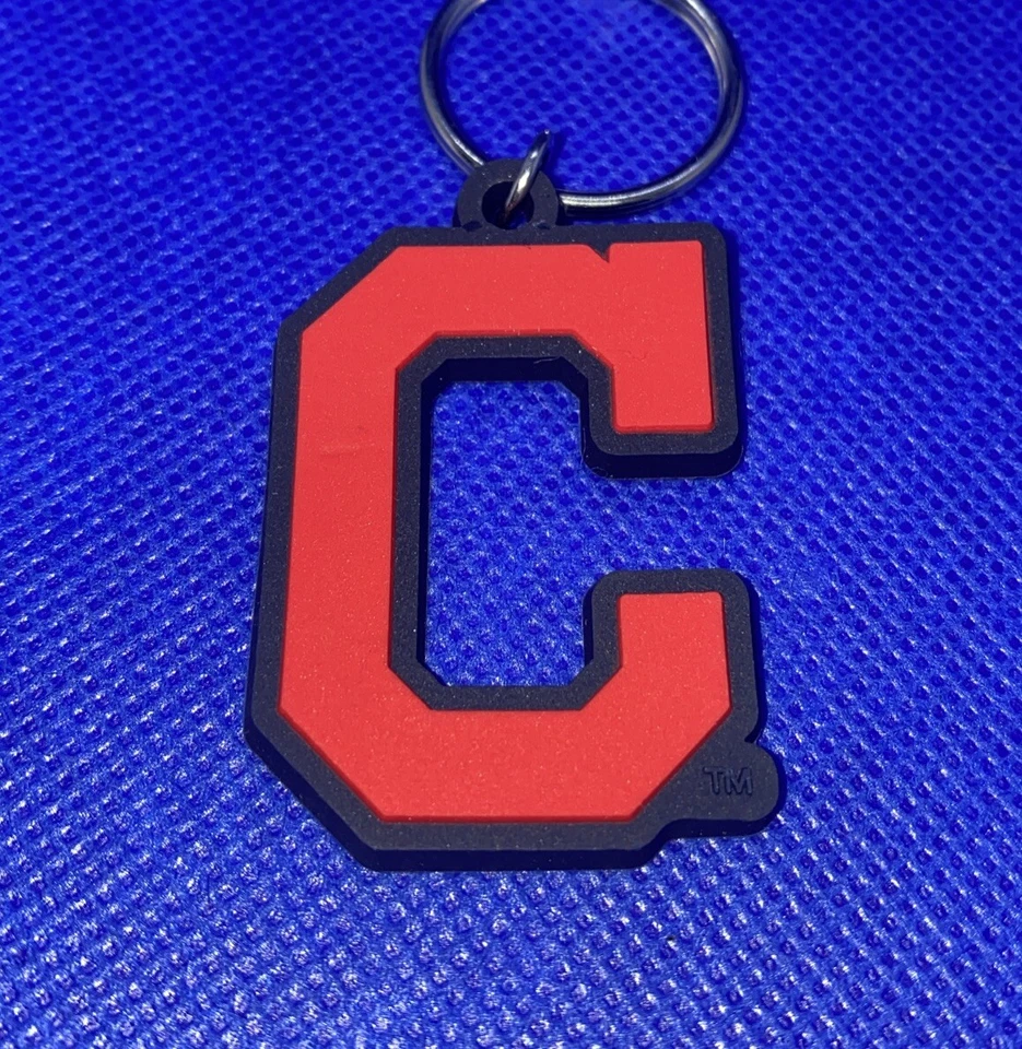 Cleveland Guardians MLB Soft Keychain Key Chain Souvenir | Navy Blue & Red - Image 1 of 4