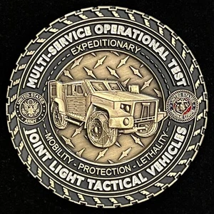 Multi Service Operational Test Joint Light Tactical Vehicles JLTV Challenge Coin - Picture 1 of 2