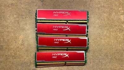 LOT 4 KINGSTON 4GB HYPERX RED KHX16C9B1RK2/8 DDR3-1600 RAM - Image 1 of 3