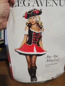 XX 83625 Aye Aye Almirante Pirata Vestido Para Mujer Disfraz por Leg Avenue - Imagen 1 de 1