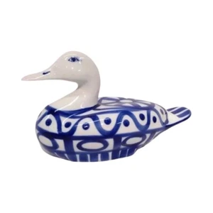 Dansk Arabesque Ente Mittelstück blau & weiß Muster - Bild 1 von 12