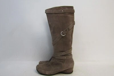 Me Too Womens Sz 10 M Brown Suede Zip Buckle 16" Shaft Knee High Fashion Boots - Image 1 of 4
