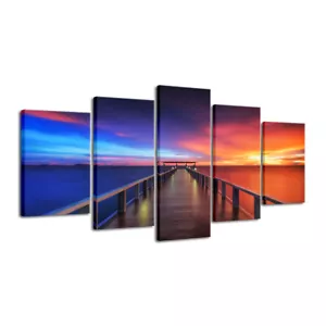 Huge Canvas Print Picture Photo Landscape Bridge Home Decor Wall Art Framed - Picture 1 of 9