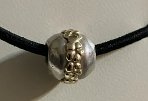 Authentic Pandora SATURN FLOWER Charm 790179 925 14K Retired Two toned - Picture 1 of 3