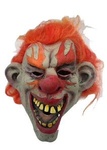 Creepy Evil Scary Halloween Clown Mask Rubber Latex Horror - Picture 1 of 4