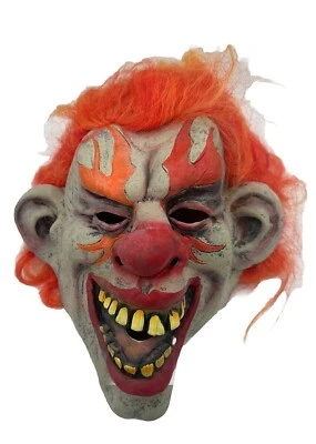 Creepy Evil Scary Halloween Clown Mask Rubber Latex Horror - Image 1 of 4